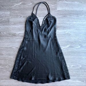 Victoria’s Secret Black Satin/Lace Nightgown